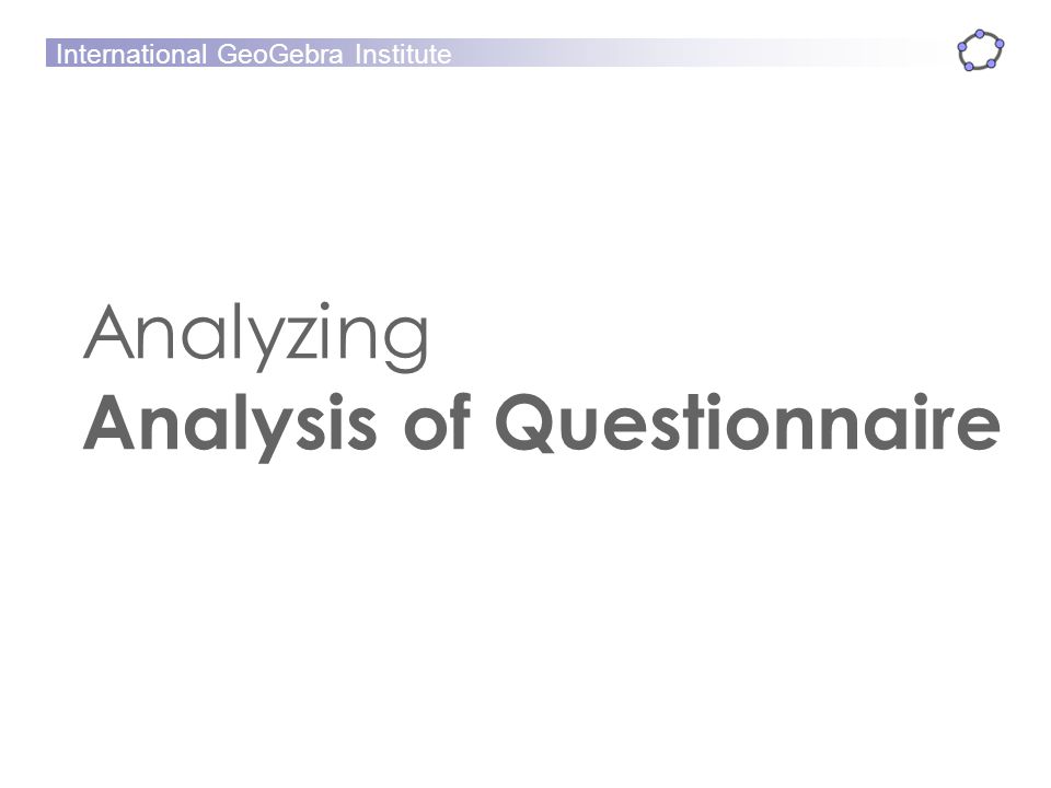 Analyzing Analysis of Questionnaire