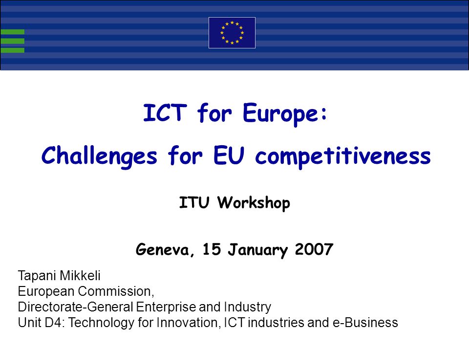 Challenges for EU competitiveness