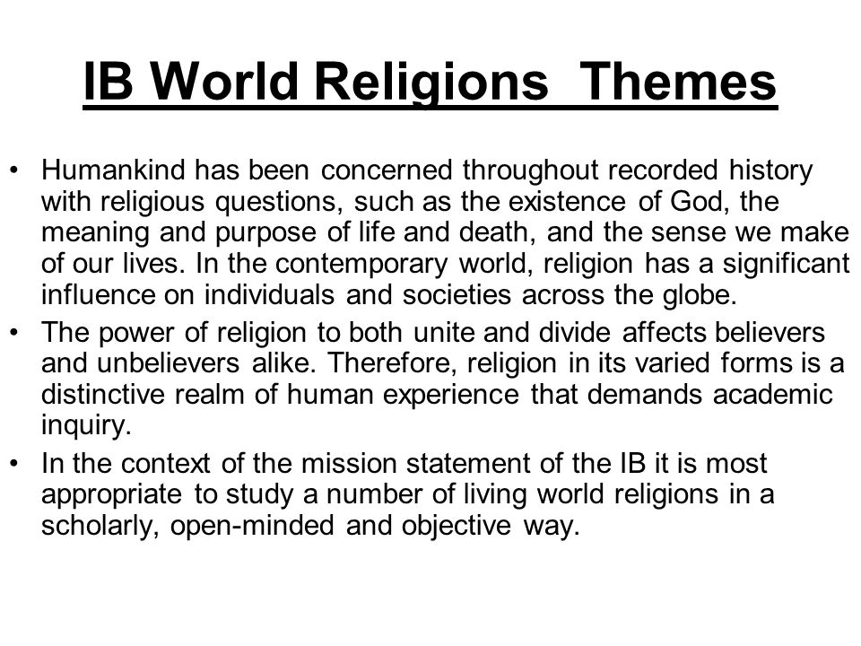 ib world religions paper 1