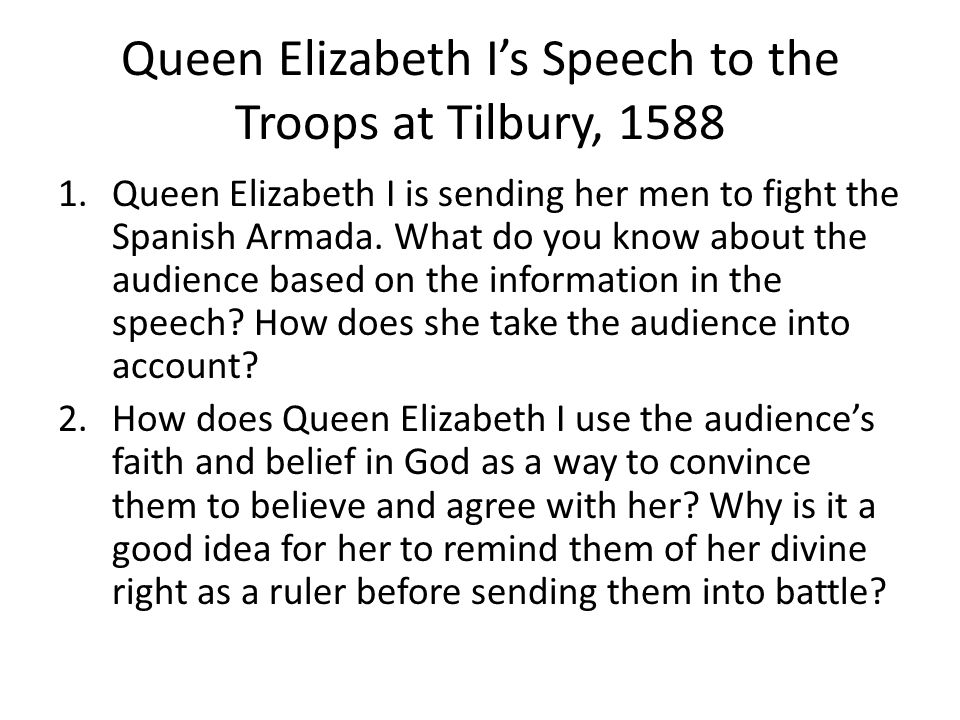 elizabeth i tilbury speech