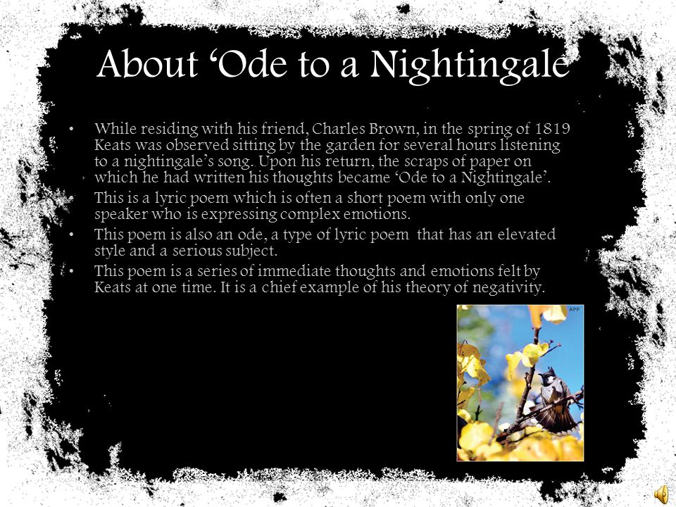 theme of ode to a nightingale