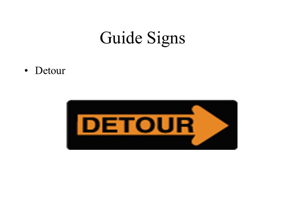 Guide Signs Detour