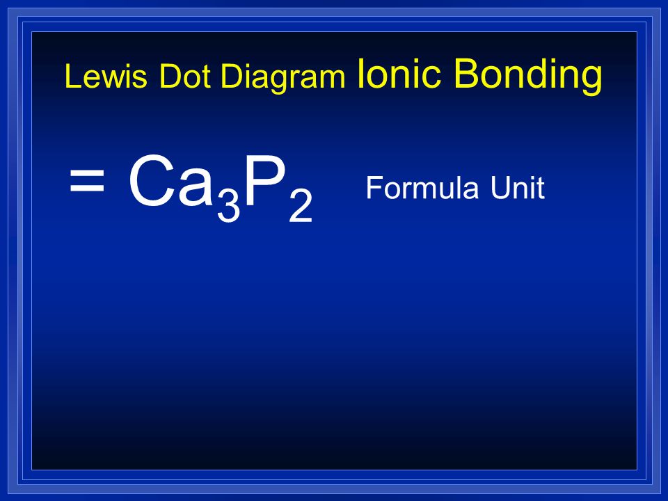 Lewis Dot Diagram Ionic Bonding