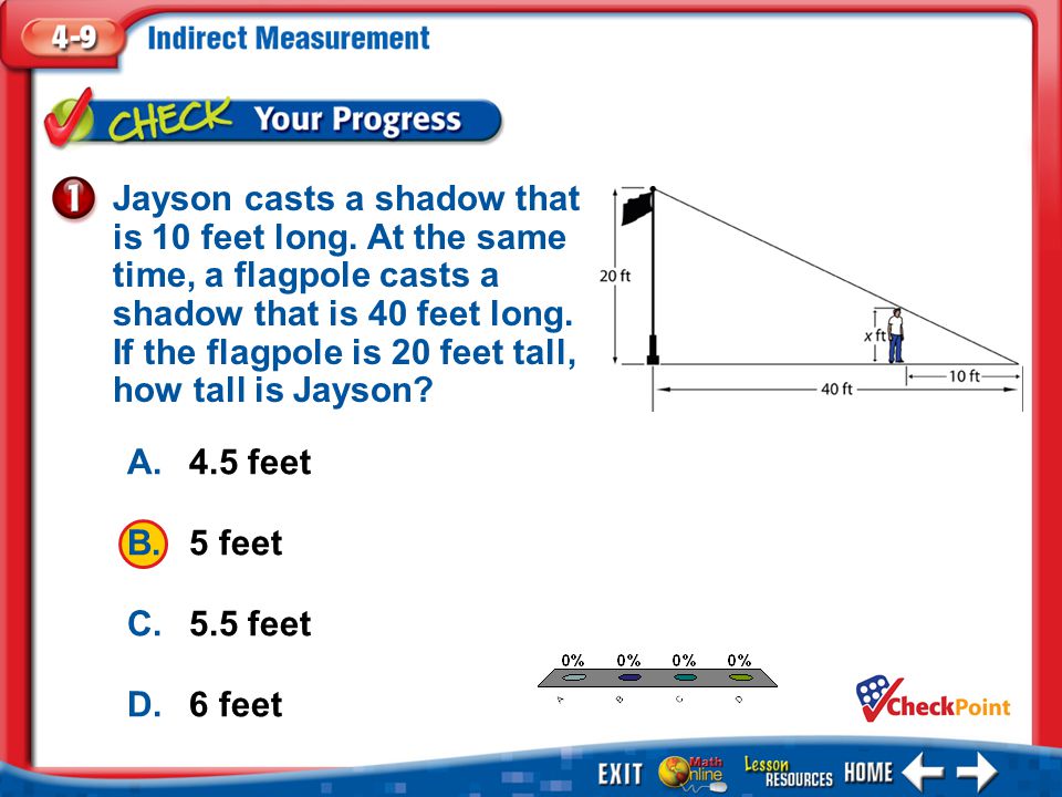 Solve Problems Involving Similar Triangles Ppt Download