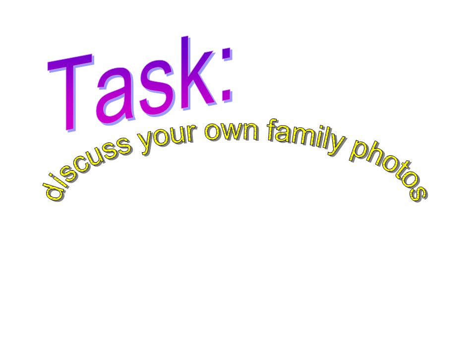 discuss your own family photos