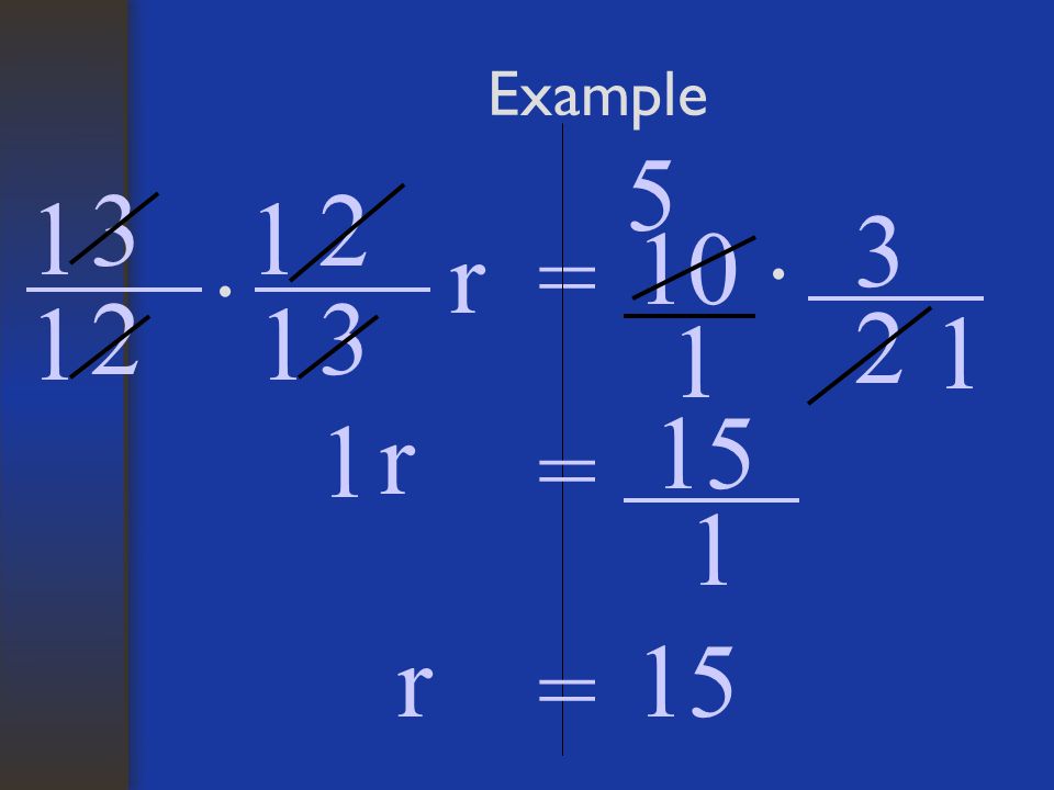 Example r = · · r = 1 r 15 =