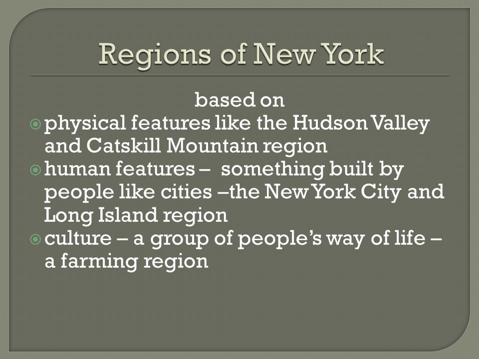 Regions of New York based on