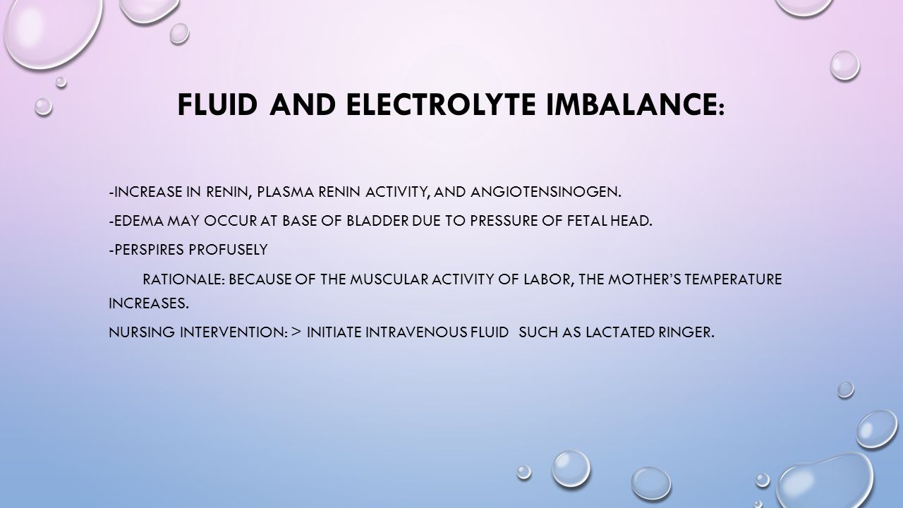 Fluid and Electrolyte Imbalance: