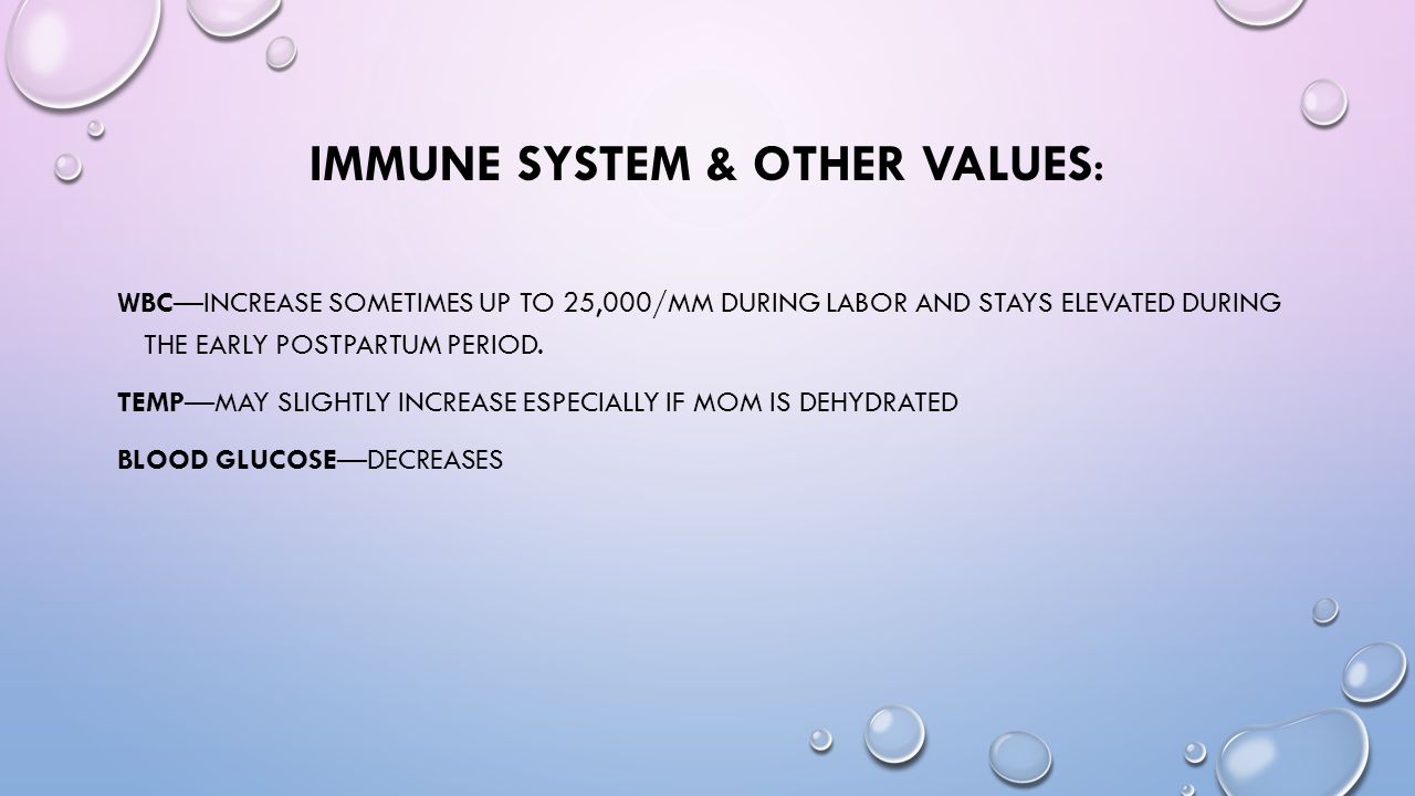 Immune System & other Values: