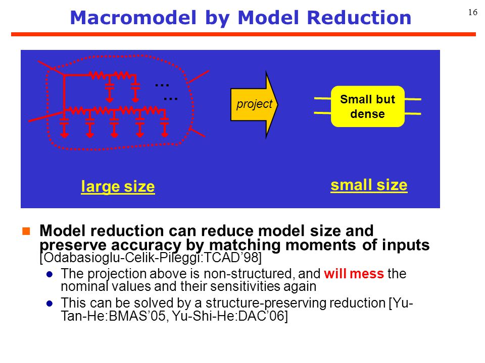 Macromodel by Model Reduction