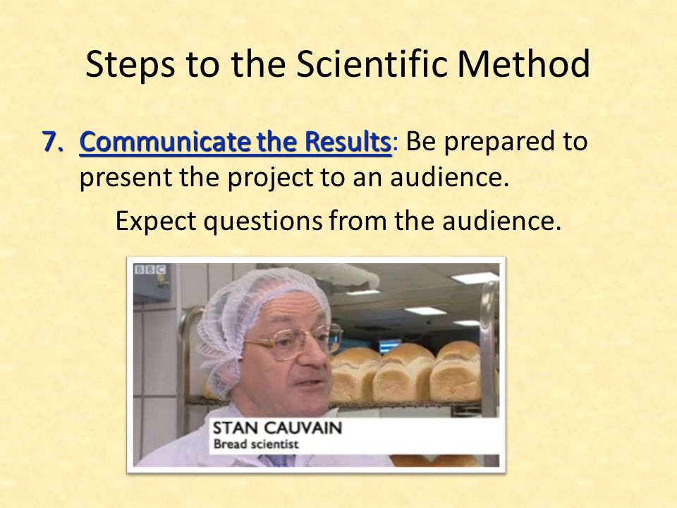 Steps to the Scientific Method