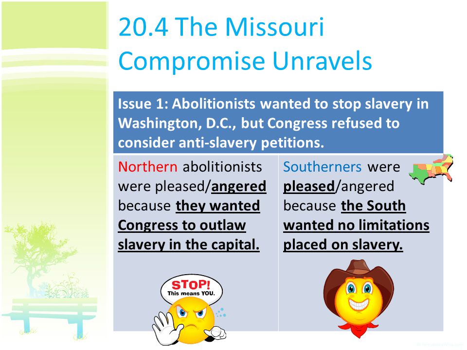 20.4 The Missouri Compromise Unravels