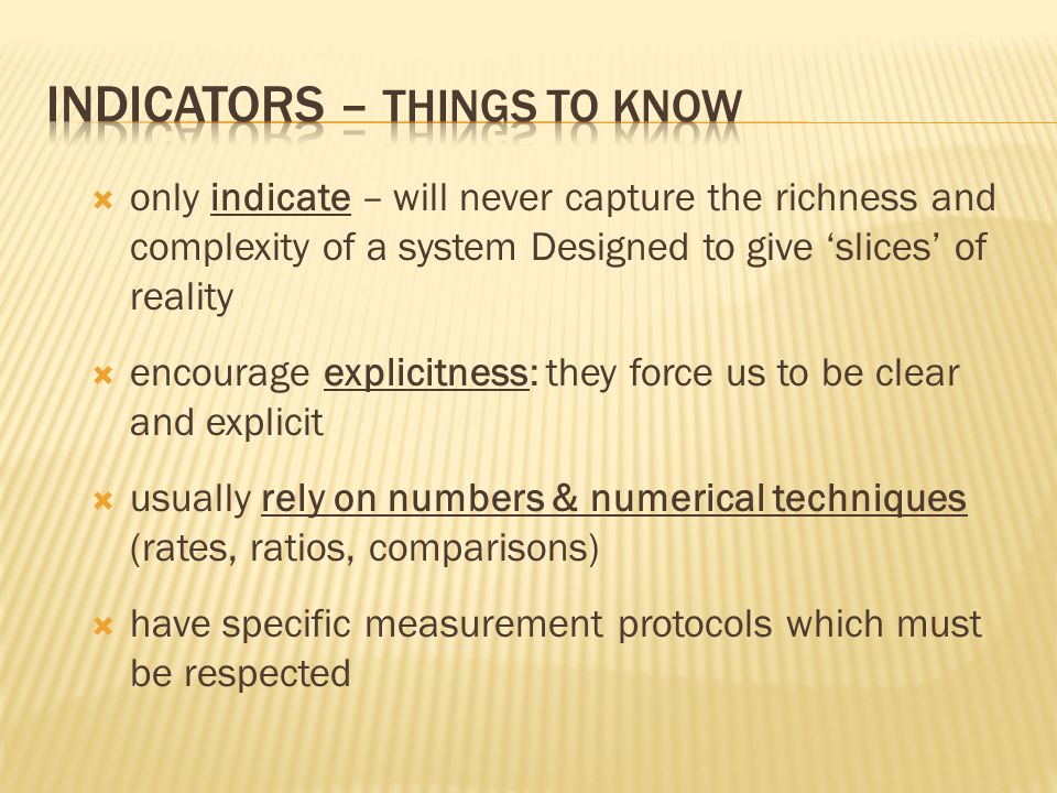 Indicators – things to know