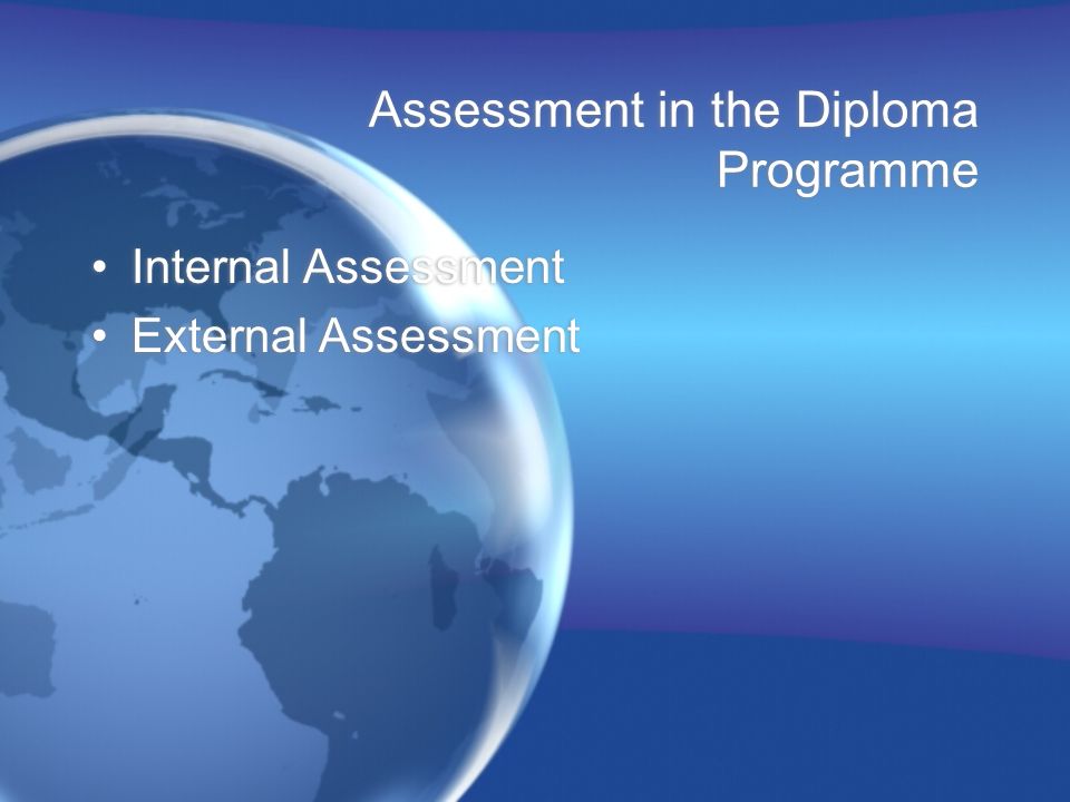 Assessment in the Diploma Programme