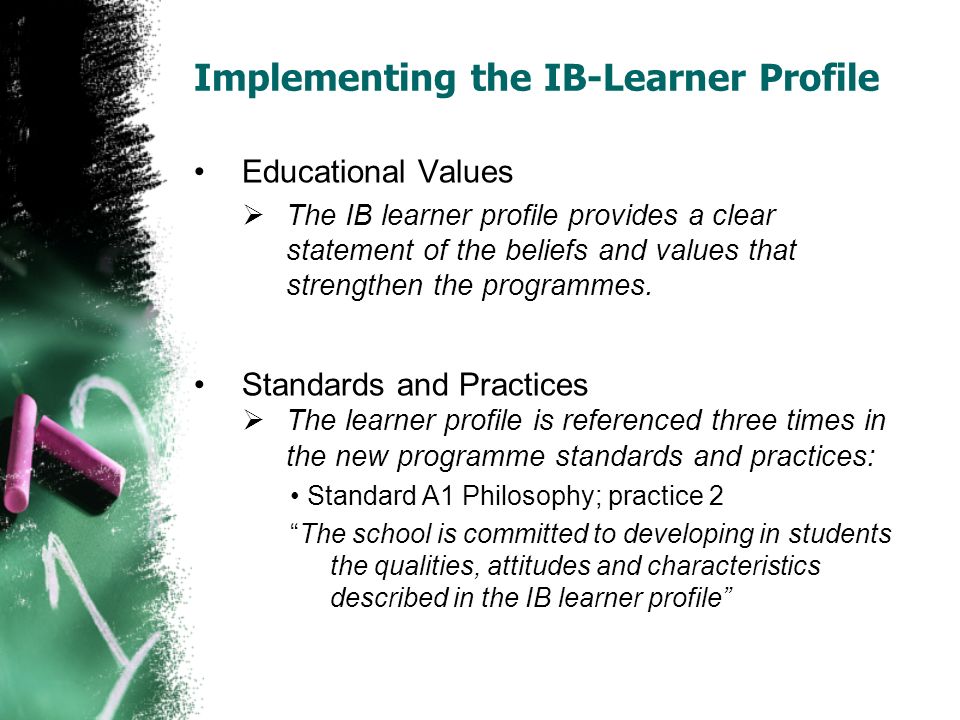 Implementing the IB-Learner Profile