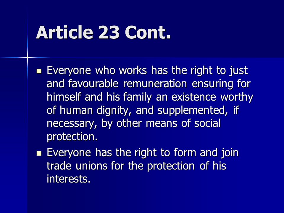 Article 23 Cont.