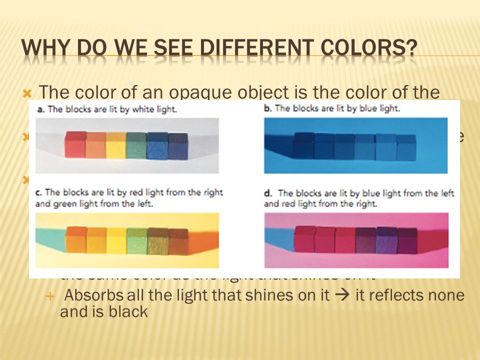 Why do we see different colors