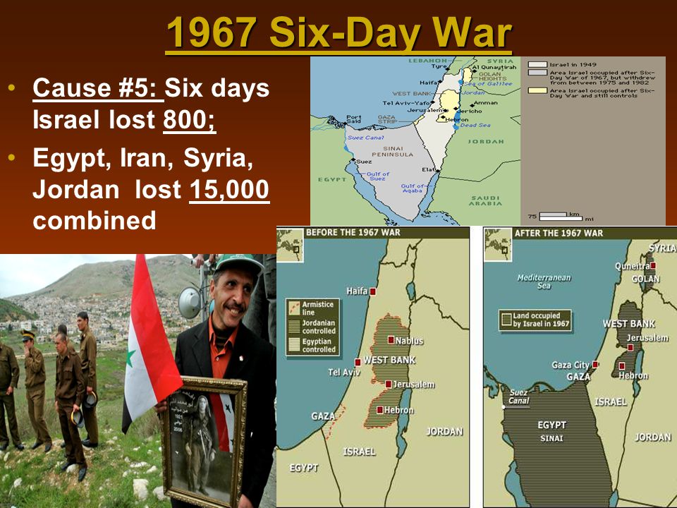 1967 Six-Day War Cause #5: Six days Israel lost 800;
