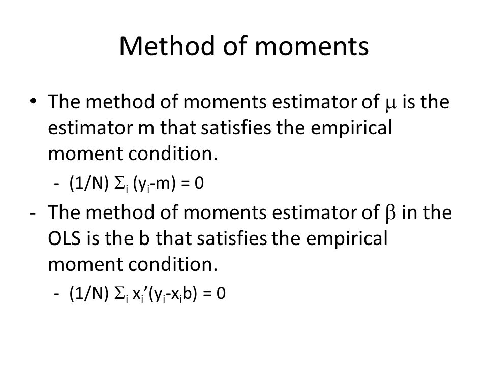 Generalized Method of Moments: Introduction - ppt video online download