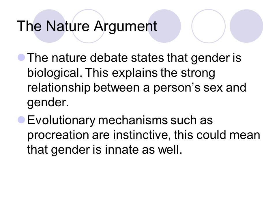 nature nurture debate gender