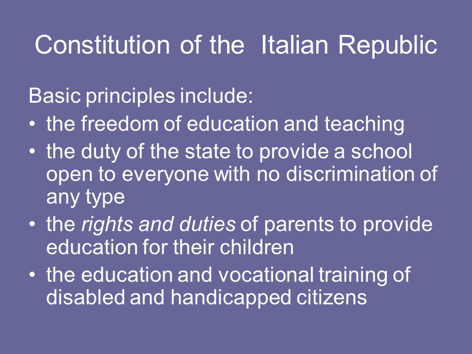 Constitution of the Italian Republic