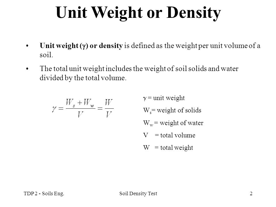 Soil Density Testing Volume
