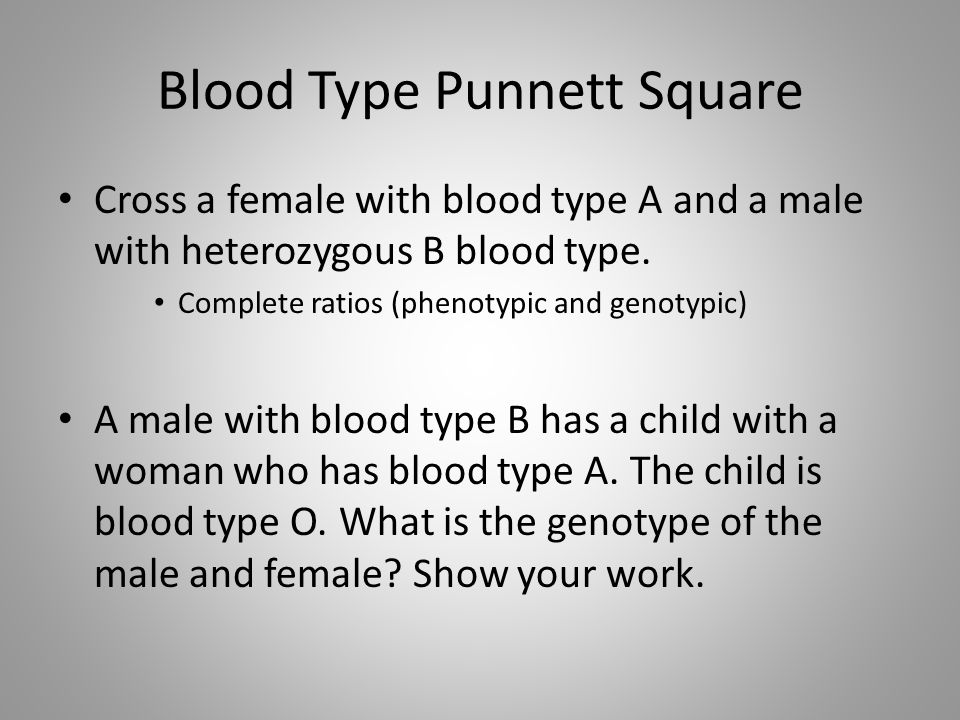 Blood Type Punnett Square