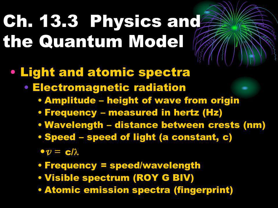 Ch Physics and the Quantum Model