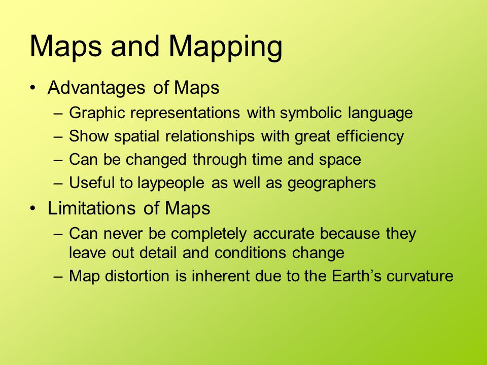 advantages of maps