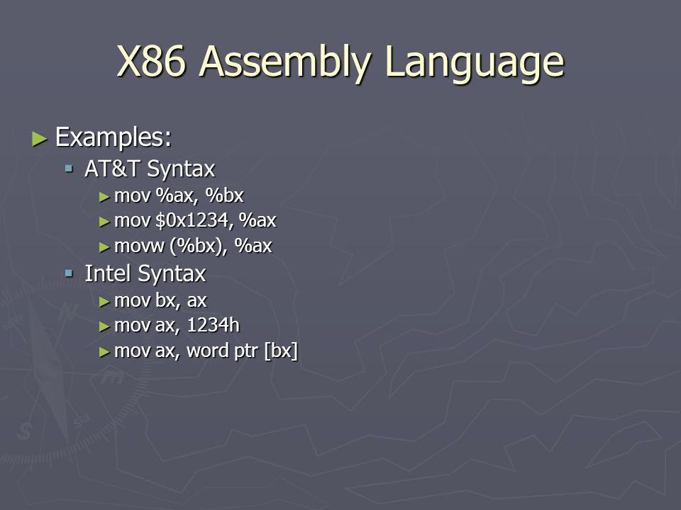 Writing Boot Loader with GAS in AT&T X86 Assembly - ppt video online  download