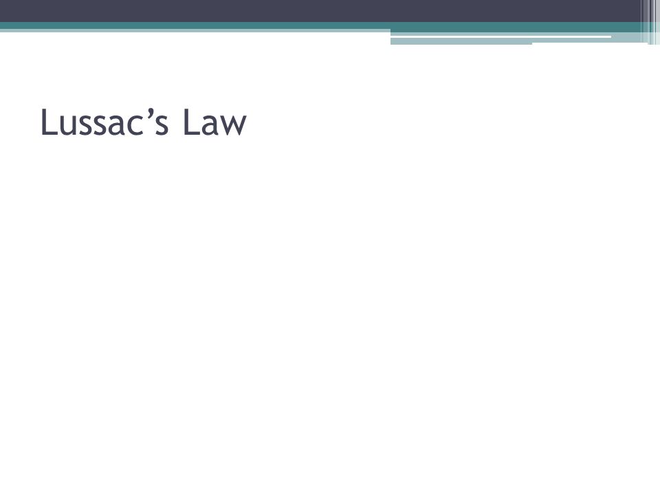 Lussac’s Law