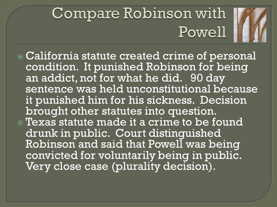 Compare Robinson with Powell