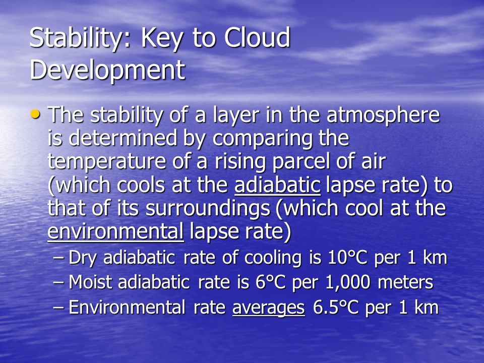 Stability: Key to Cloud Development