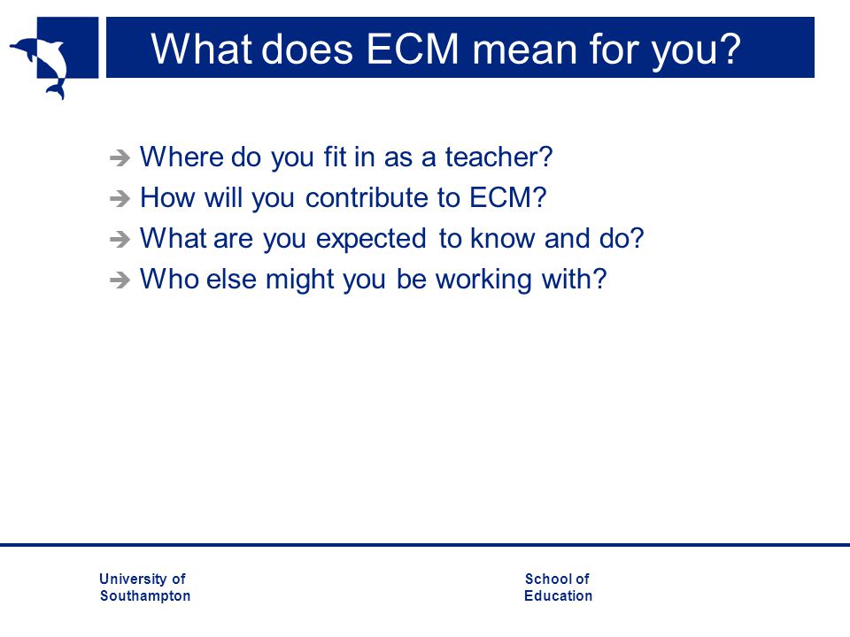 What does ECM mean for you