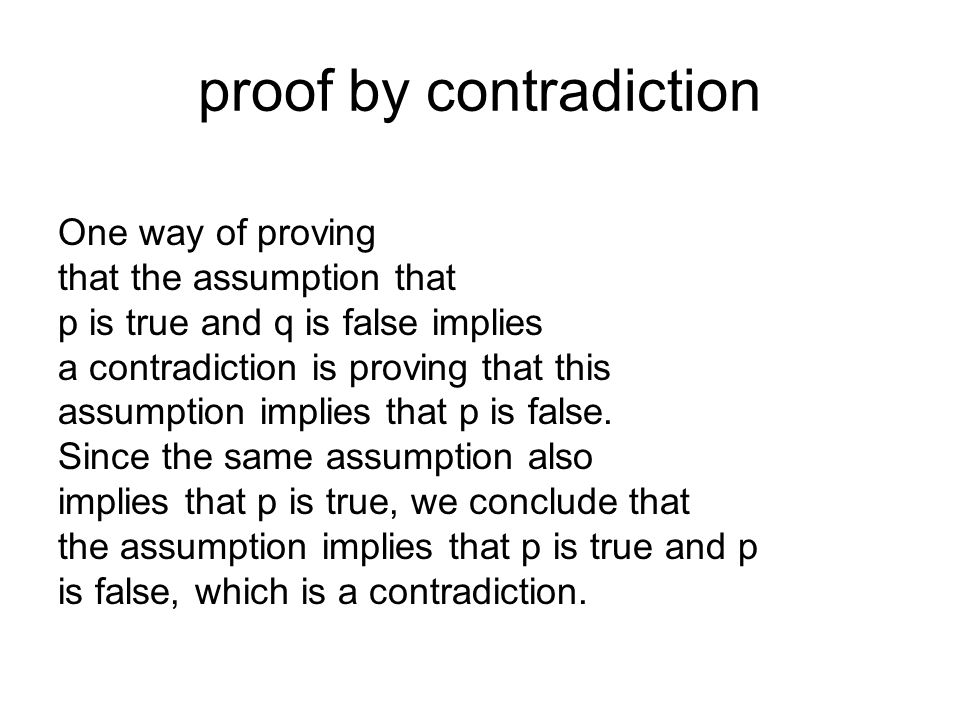 proof by contradiction