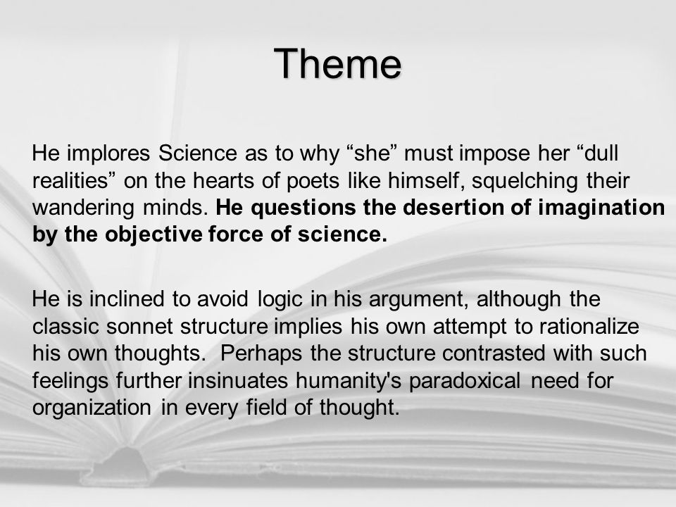 Sonnet: To Science By Edgar Allan Poe - ppt video online download