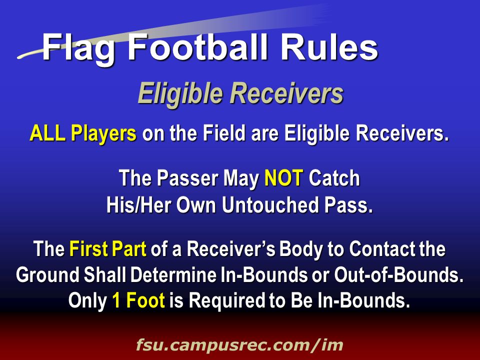 Regras: Passes  Flag Football Brasil