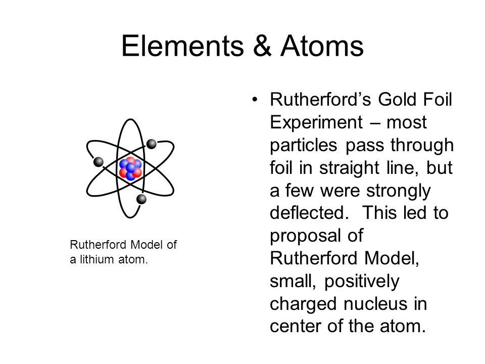 Elements & Atoms