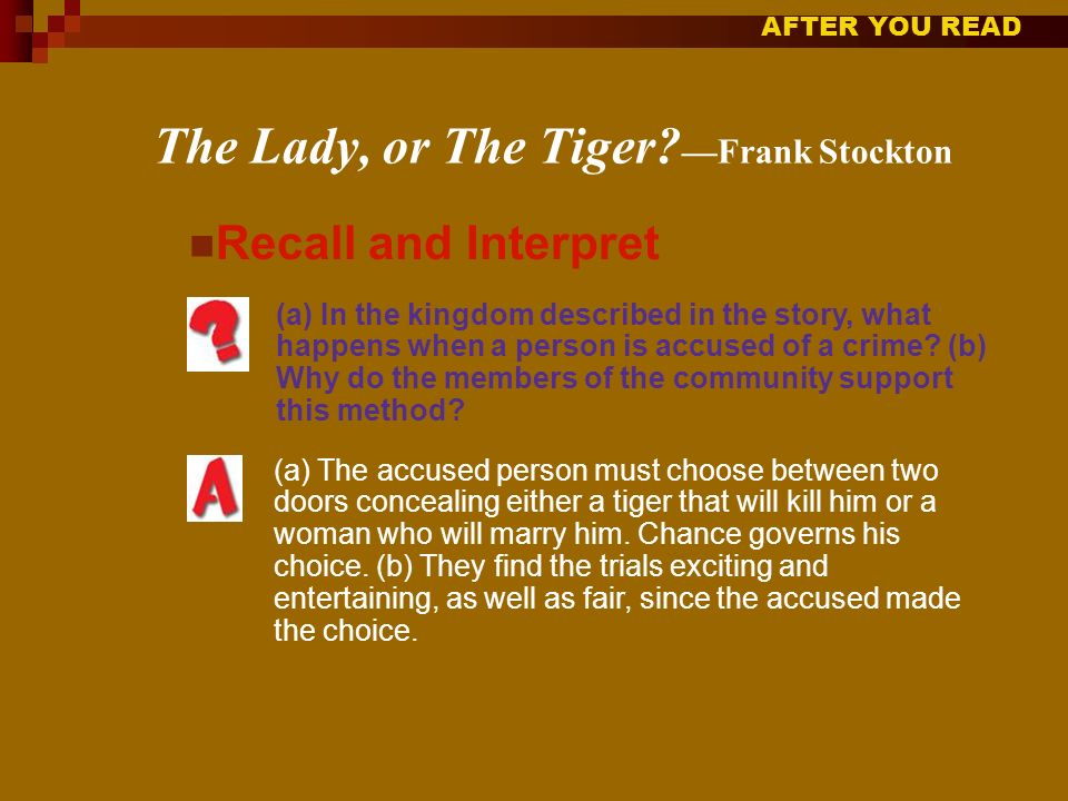 the kingdom described in the lady or the tiger is