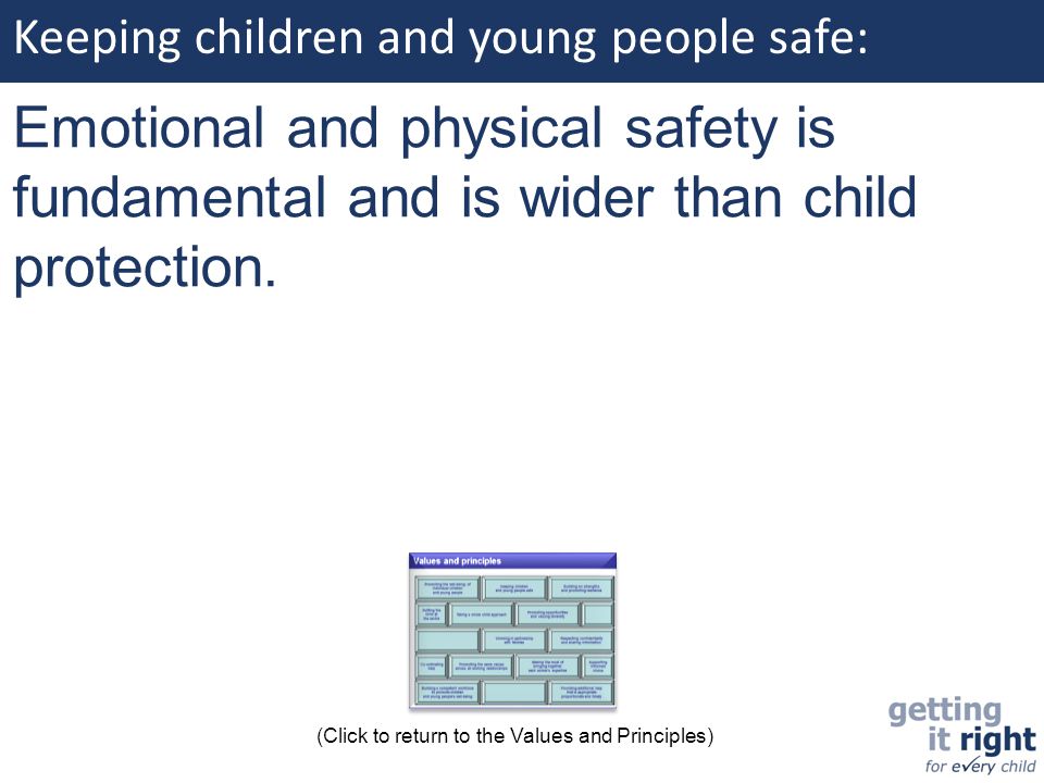 Keeping children and young people safe: