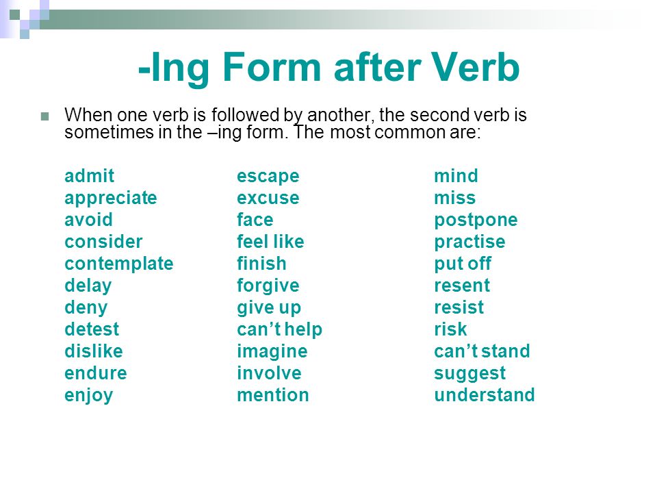 Ing Form or Infinitive - ppt video online download