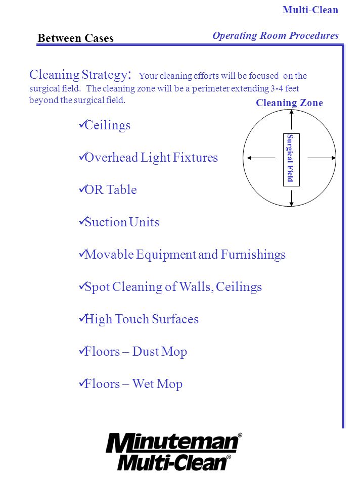 Cleaning Strategy: Your cleaning efforts will be focused on the