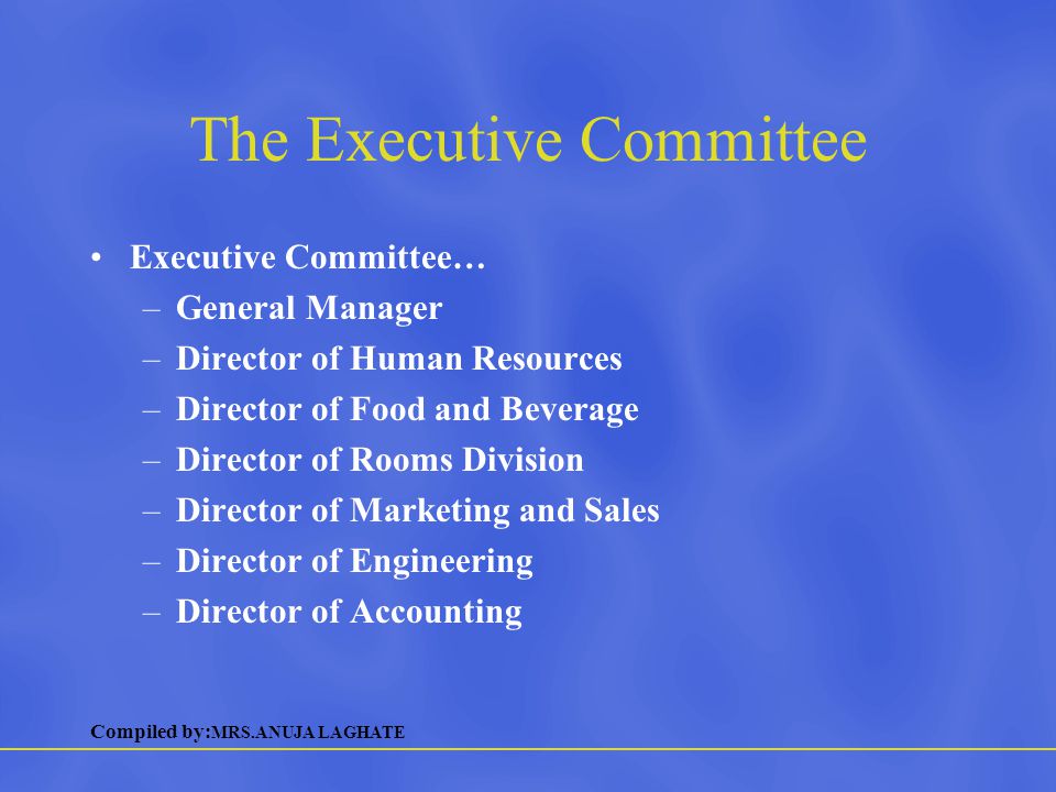 The Executive Committee