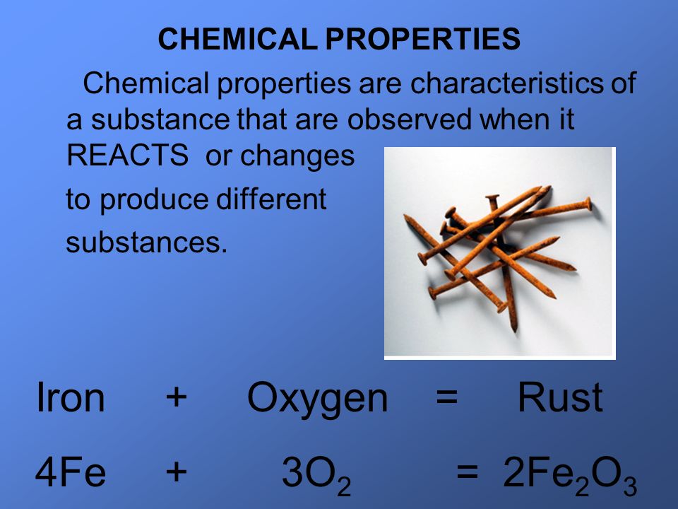 chemical characteristics of iron