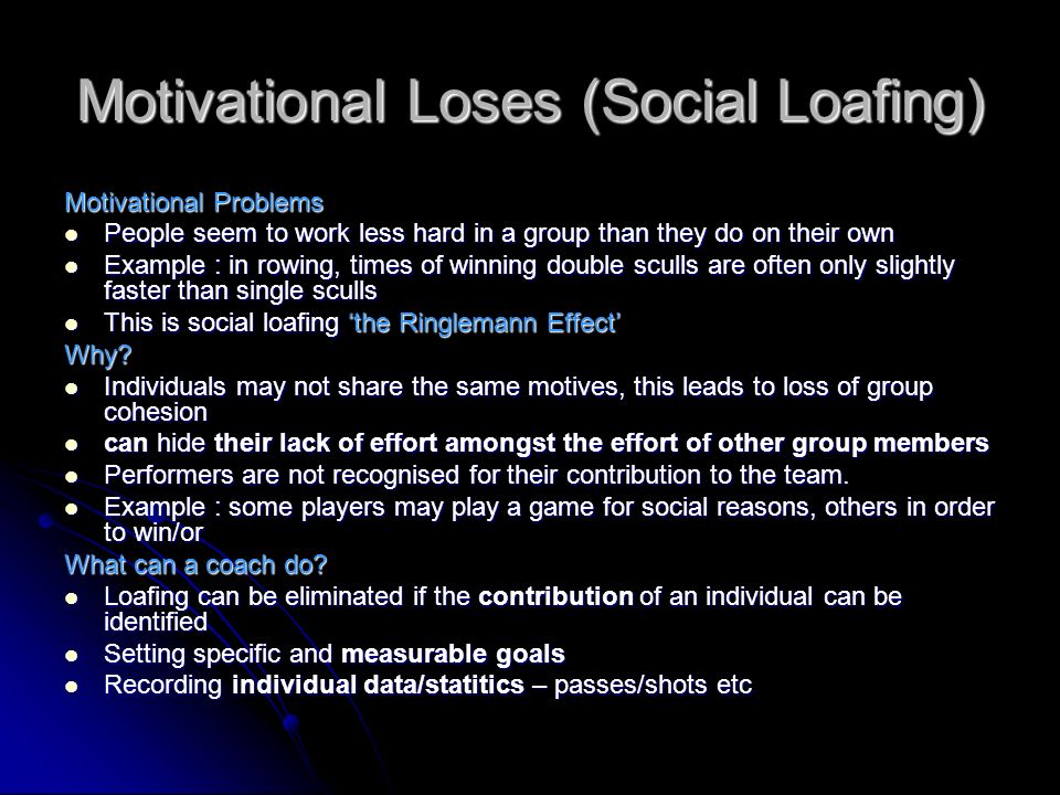 social loafing examples in movies