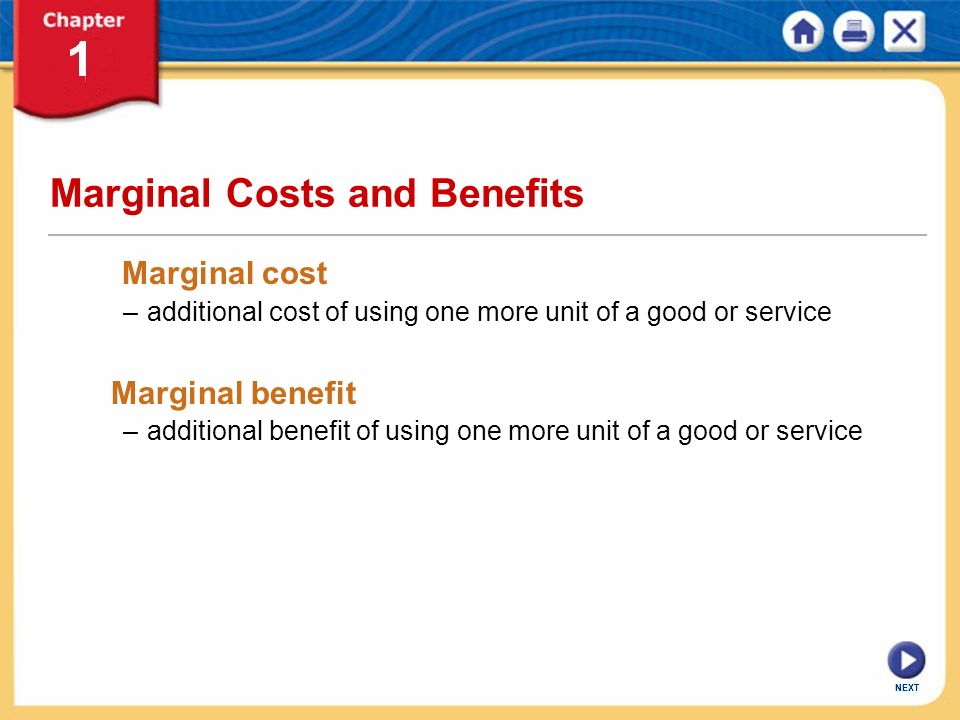 Marginal Costs and Benefits