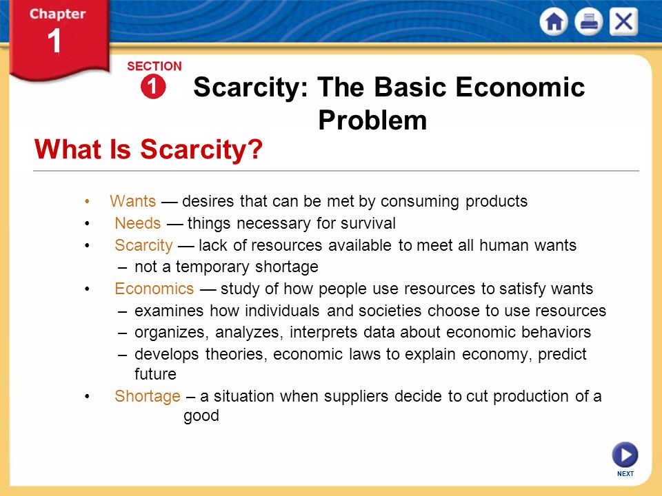 Scarcity: The Basic Economic Problem