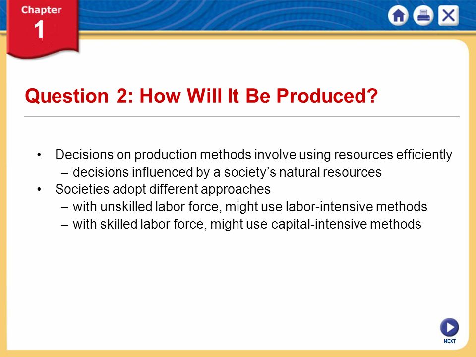 Question 2: How Will It Be Produced