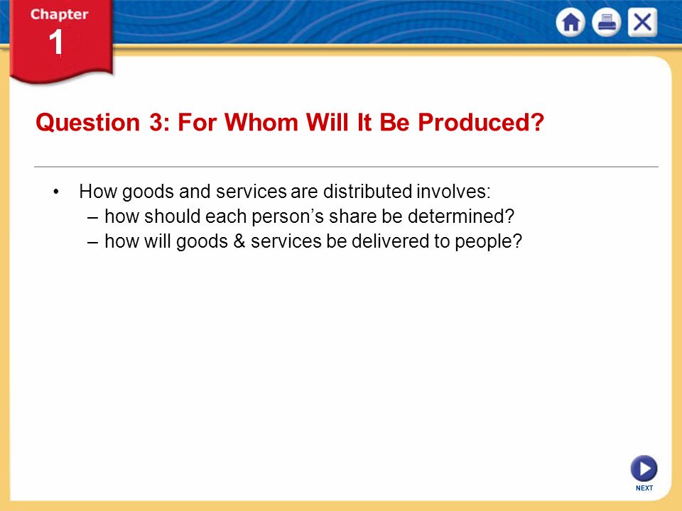 Question 3: For Whom Will It Be Produced