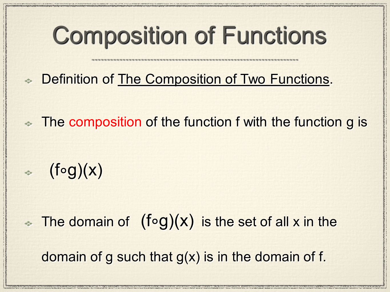 Combinations Of Functions Ppt Video Online Download